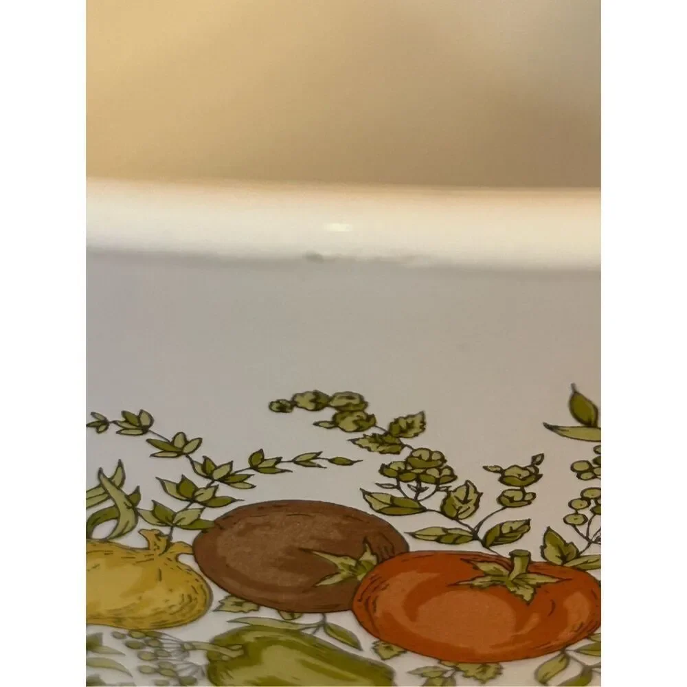 Vtg CORNING WARE A-3-B 3 QUART CASSEROLE DISH W/ PYREX A9C LID-SPICE OF LIFE (84